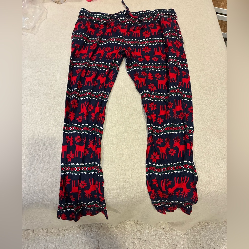 Men’s Hanna Andersson Festive Red and Blue Pajama Pants